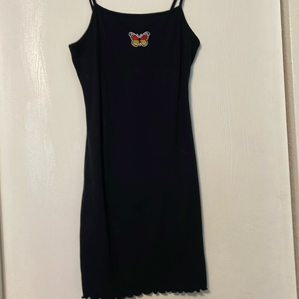 Wild Fable sun dress with butterfly black size M